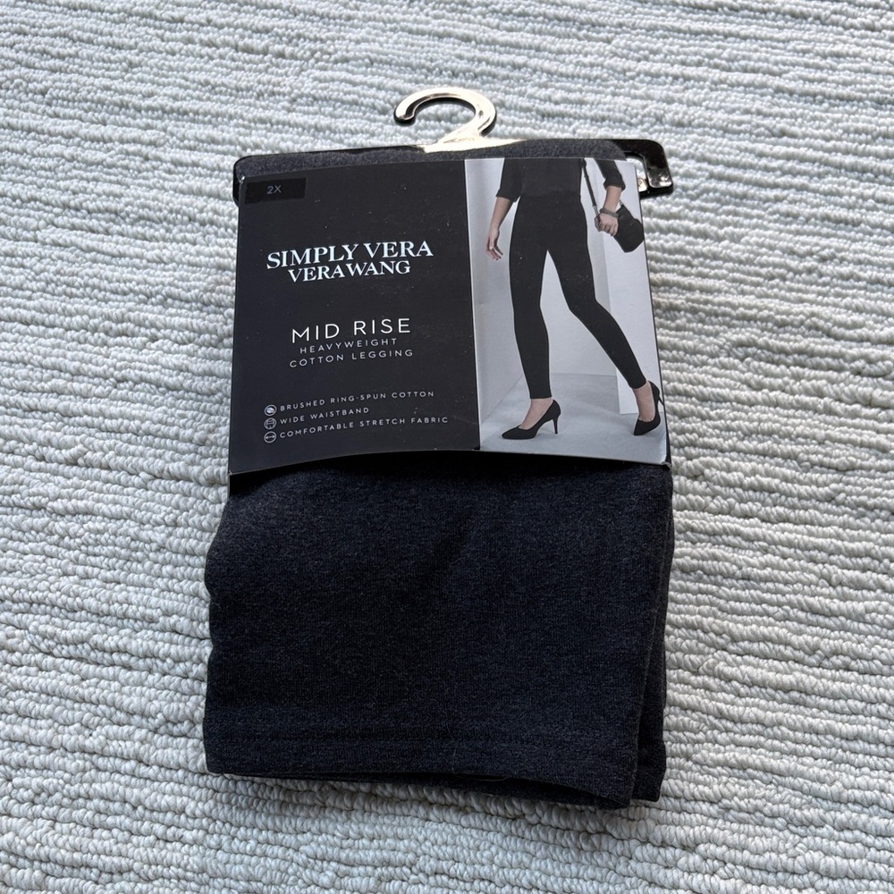 Simply Vera Vera Wang Dark Gray Leggings